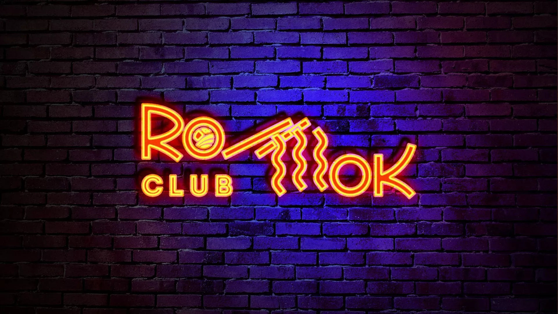Разработка интерьерной вывески суши-бара «Roll Wok Club» в Моздоке